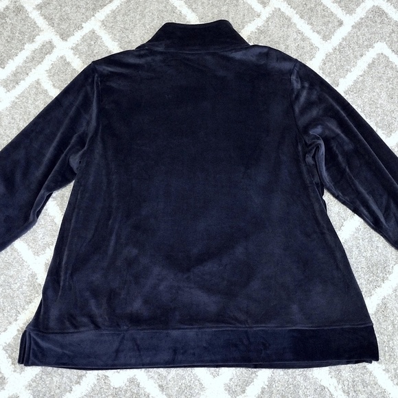 Croft & Barrow Women's XXL Navy Blue Super Soft Pull Over Sweater 1/4 Zipper 2XL - Picture 4 of 7